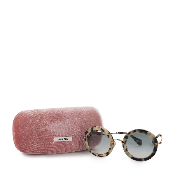 Miu Miu - Tortoiseshell Round Sunglasses 